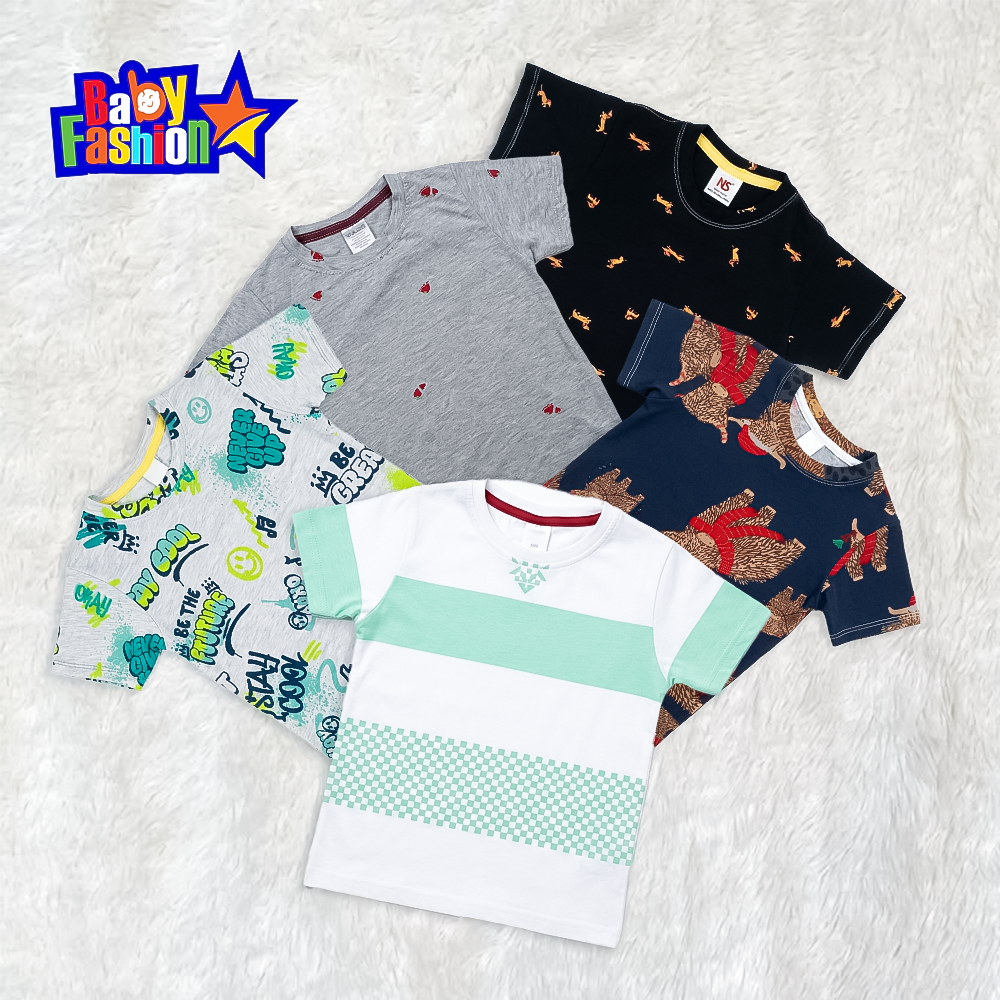Baby Boys Cotton Half Sleeve T-Shirt (5 Pcs)