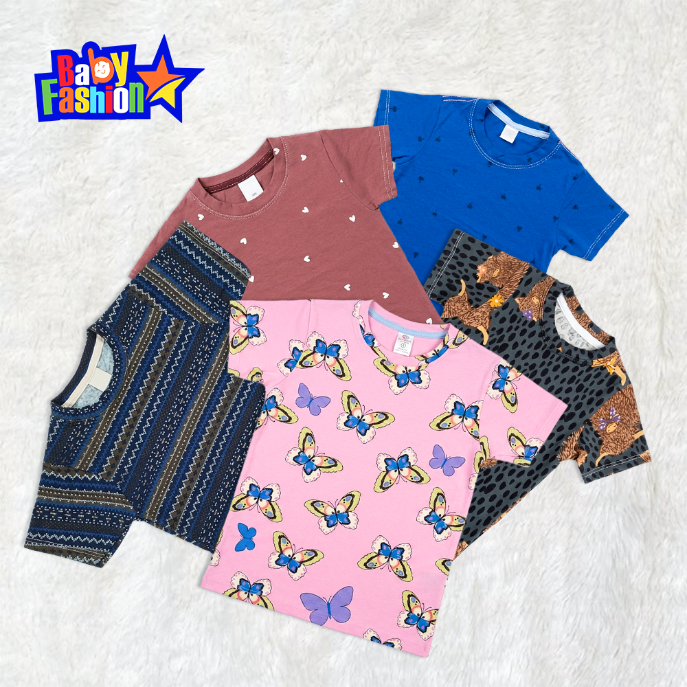 Baby Boys Cotton Half Sleeve T-Shirt - 4 (5 Pcs)